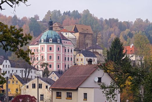 Kind on a palace in Becov nad Teplou