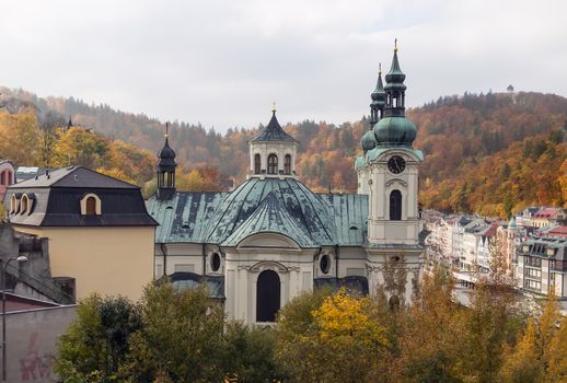 The Roman Catholic Cathedral of St. Mary Magdalene is located in the very heart of the Karlovy Vary spa area