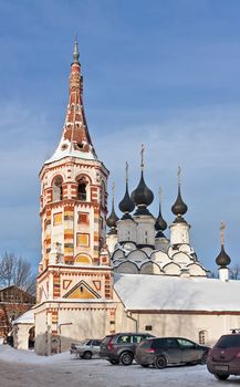 St. Lazarus church is five domed church in the central part of Suzdal