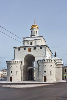 The Golden Gate of Vladimir constructed between 1158 and 1164, is the only preserved instance of the ancient Russian city gates