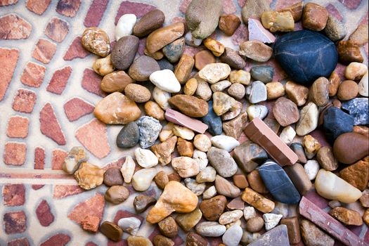 Collection of Various Pebbles for the Garden
