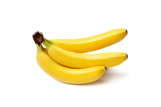 Bunch of bananas isolated on white background. Clipping Path