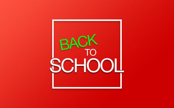 Back to school red background.