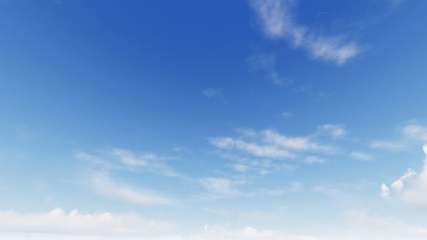 Cloudy blue sky abstract background, blue sky background with tiny clouds, 3d rendering

