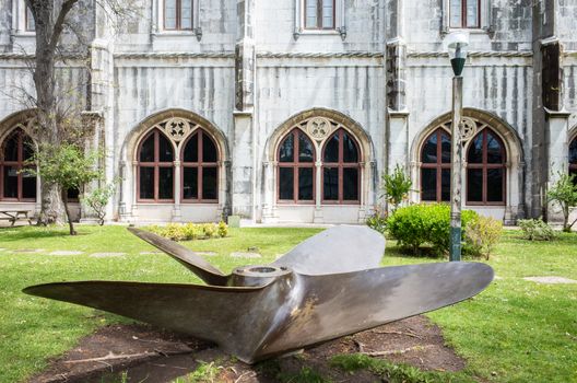 Outside view of the Maritine Museum in Belem, Portugal