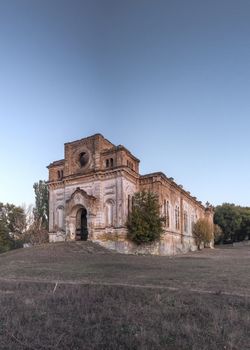 Abandoned Catholic Cathedral of the Most Holy Trinity in the village of Limanskoye, Odessa region, Ukraine