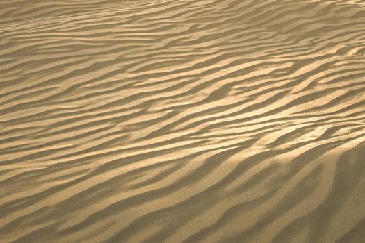 3d rendering, the wide desert, with stripes shapes. Computer digital image.