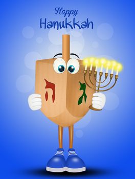 illustration of happy Hanukkah, festival of lights