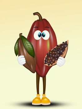 illustration of cocoa cartoon