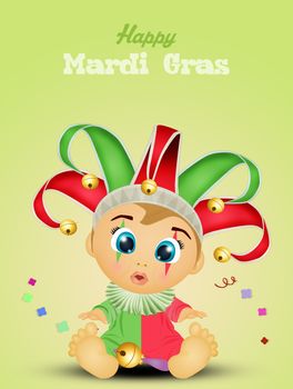 illustration of happy Mardi Gras