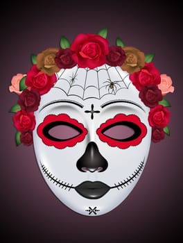 illustration of day of the dead, Mexican holiday