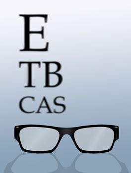 illustration of eye examination