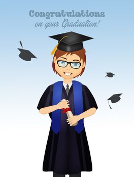 illustration of congratulations on your graduation