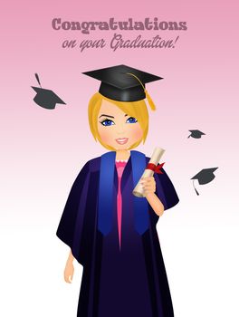 illustration of congratulations on your graduation