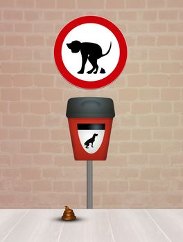 illustration of obligation to collect dog poop