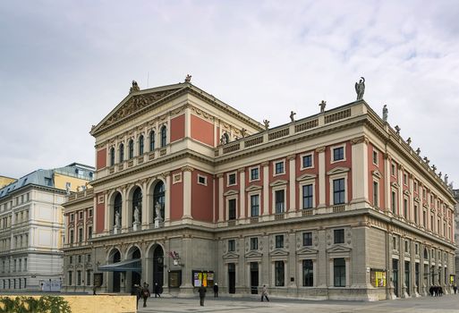 The Wiener Musikverein is a concert hall in the Innere Stadt borough of Vienna, Austria. It is the home to the Vienna Philharmonic orchestra