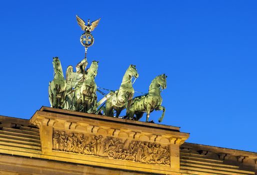 The Brandenburg Gate is a former city gate, rebuilt in the late 18th century as a neoclassical triumphal arch, and now one of the most well-known landmarks of Germany.