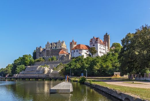 view of Renaissance castle in Bernburg, Germany