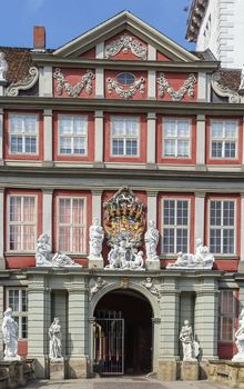 Wolfenbuttel Castle. The still existing magnificent facade and the prestigious apartments built between 1690 and 1740