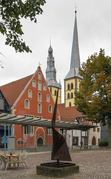 Cityscape of Lemgo historic downtown, Germany