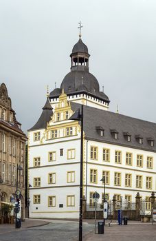 Gymnasium Theodorianum is near a market square in Paderborn downtown, Germany