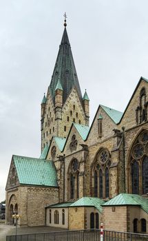 Catholic Paderborn Cathedral  is mainly of the 13th century. The western tower of the 12th century is 93 m high. 