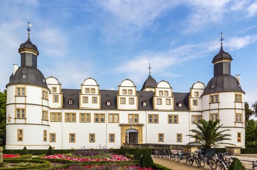 Neuhaus Castle, former residence of bishop princes, is quite a famous Renaissance castle in North Rhine-Westphalia, Paderborn, Germany