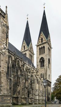 elegant gothic St. Sephan cathedral, following French models, was was built in the 1230s, Halberstadt, Germany