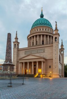 St. Nicholas Church in Potsdam is an Evangelical church on the Old Market Square