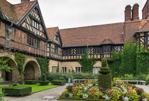 Cecilienhof is a palace in Potsdam, Brandenburg, Germany. Cecilienhof was the last palace built by the Hohenzollern family that ruled Prussia and Germany until 1918.