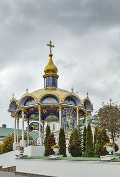 Summer altar. Holy Dormition Pochayiv Lavra has for centuries been the foremost spiritual and ideological centre of various Orthodox denominations in Western Ukraine