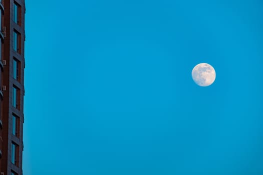 Full moon isolated on a black sky