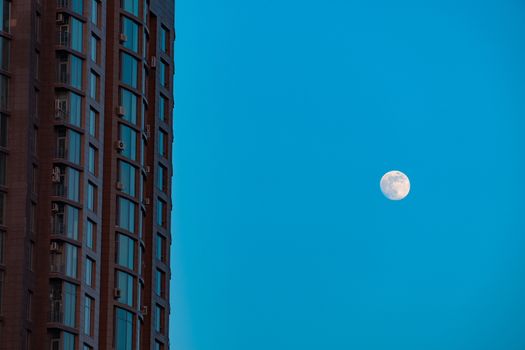 Full moon isolated on a black sky