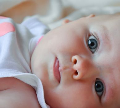 baby face closeup photo. Beautiful picture, background, wallpaper 
