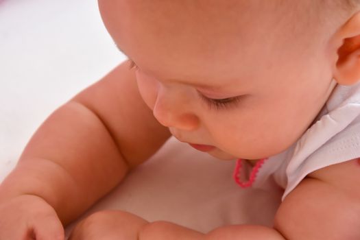 baby face closeup photo. Beautiful picture, background, wallpaper 
