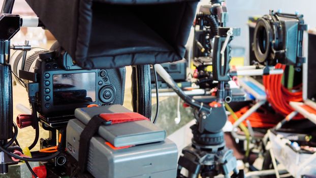 close up image of Professional camera equipment