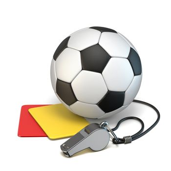 Football concept 3D rendering illustration isolated on white background