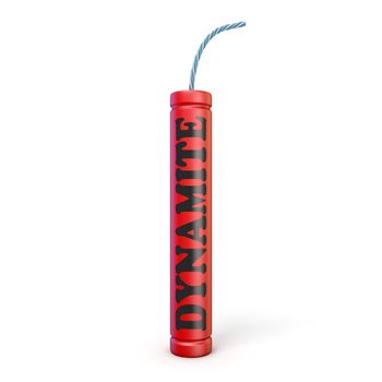 Red dynamite 3D rendering illustration isolated on white background