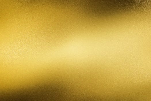 Glowing brushed yellow metal wall surface, abstract texture background
