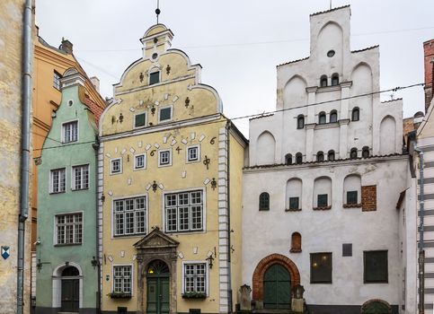 Two of the three brothers. The Three Brothers is a building complex consisting of three houses, situated in Riga, Latvia. The houses together form the oldest complex of dwelling houses in Riga.