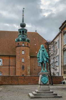 Danish politician Peder Griffenfeld statue in Copenhagen, Denmark