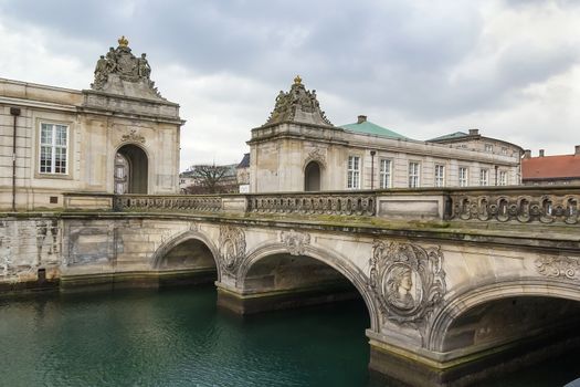 The Marble Bridge and the pavilions near Christiansborg Palace in Copenhagen, Denmark