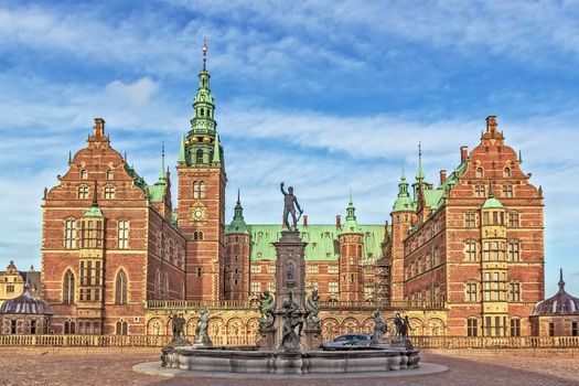 Frederiksborg Palace is a palace in Hillerod, Denmark. It was built as a royal residence for King Christian IV and is now a museum of national history.