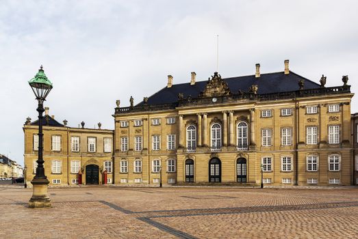 Amalienborg is the winter home of the Danish royal family, and is located in Copenhagen, Denmark.