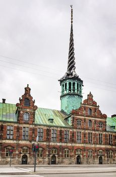 Borsen is a building in central Copenhagen, Denmark. It was built by Christian IV in 1619 1640 and is the oldest stock exchange in Denmark.