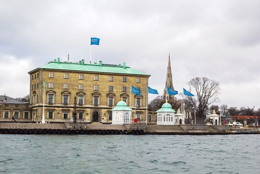 Port Authority Building with the two Royal Pavilions in Copenhagen, Denmark