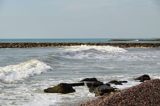 Coast of the Mediterranean in Puzol Valencia