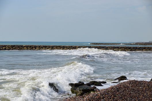 Coast of the Mediterranean in Puzol Valencia