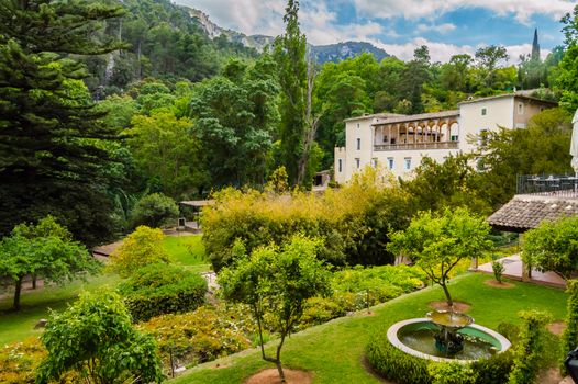 View of La Granja de Esporles the museum of tradition and history of Majorca, Museum retracing the cultural history of the region in 17th century manor house with restaurant and gardens