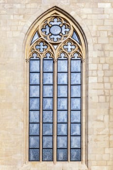 Ornamented window of a cathedral in gothic style